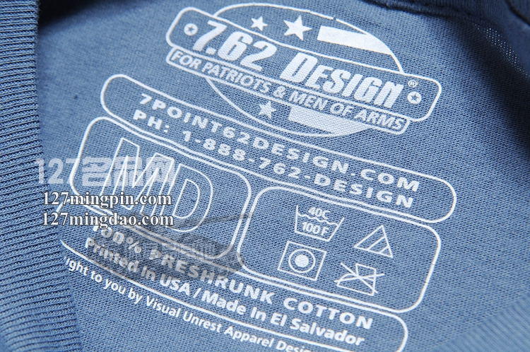 7.62design男士短袖户外休闲军迷纯棉t恤衫 海上旗帜2417