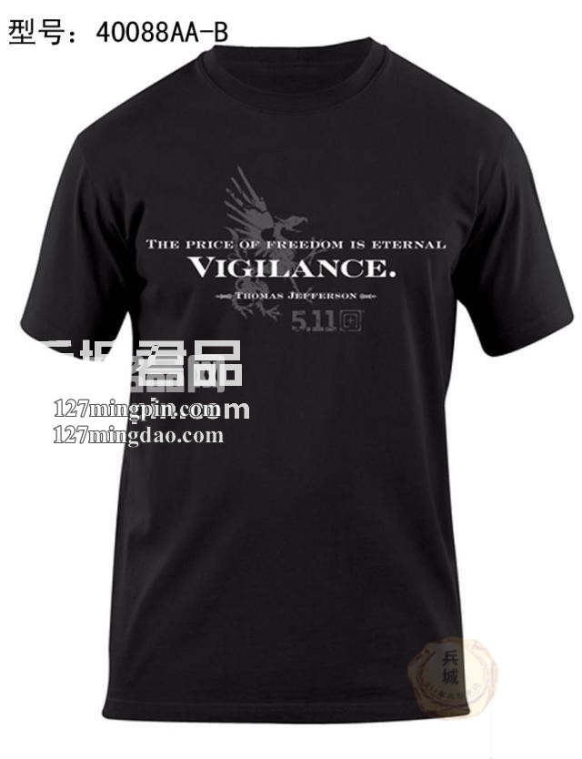 美国正品5.11 男士全棉 户外 t恤短袖衫洪都拉斯产40088系列