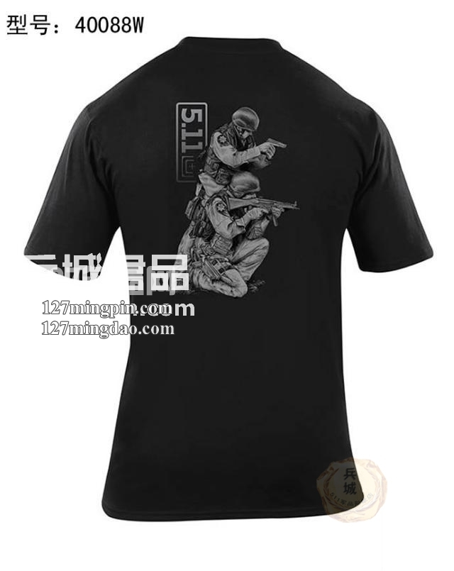 美国正品5.11 男士全棉 户外 t恤短袖衫洪都拉斯产40088系列