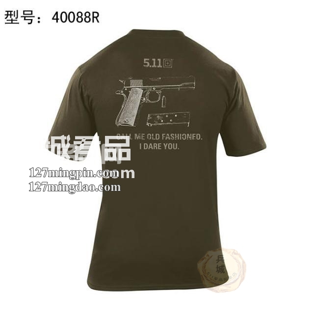 美国正品5.11 男士全棉 户外 t恤短袖衫洪都拉斯产40088系列