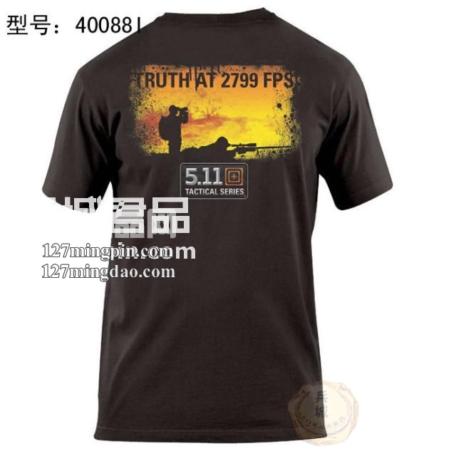 美国正品5.11 男士全棉 户外 t恤短袖衫洪都拉斯产40088系列