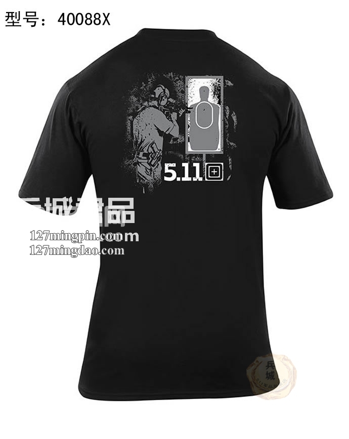 美国正品5.11 男士全棉 户外 t恤短袖衫洪都拉斯产40088系列