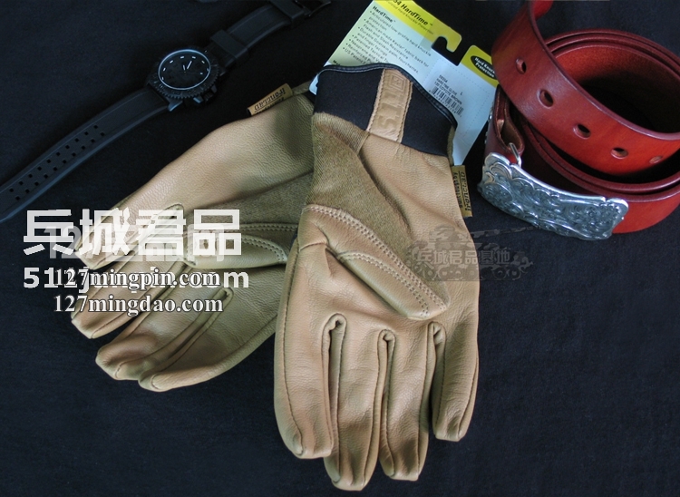 正品 美国5.11男士战术舒适硬壳手套 511全指山羊皮手套59354