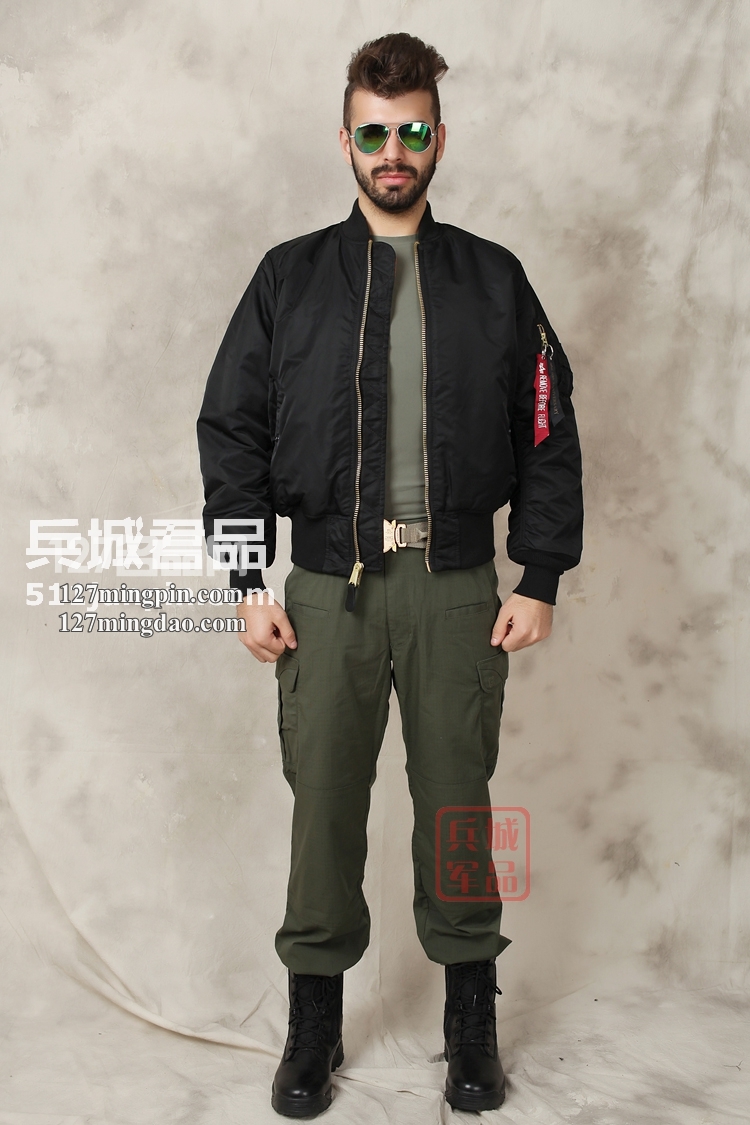 美国正品阿尔法alpha MA-1空军飞行夹克 美军军服外套