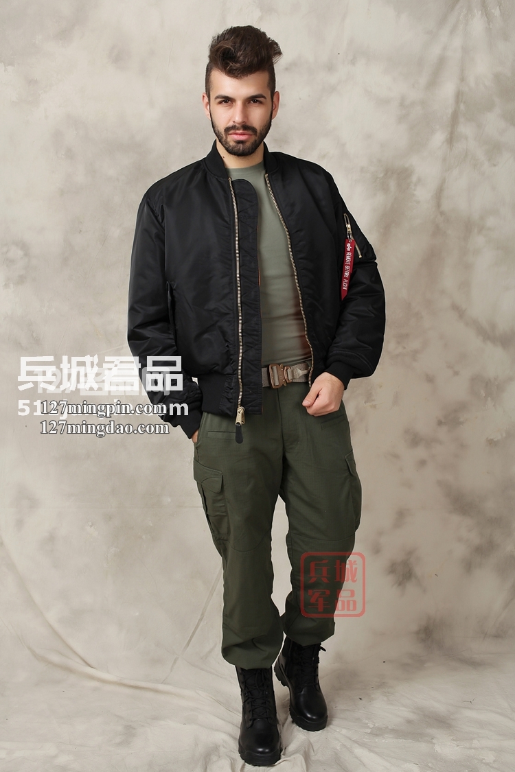 美国正品阿尔法 Alpha Ma-1 Blood Chit带血符飞行夹克 