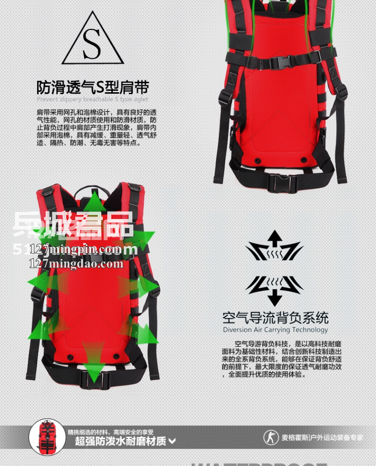 麦格霍斯MagForce正品台湾马盖先军迷装备0513军规3P双肩包