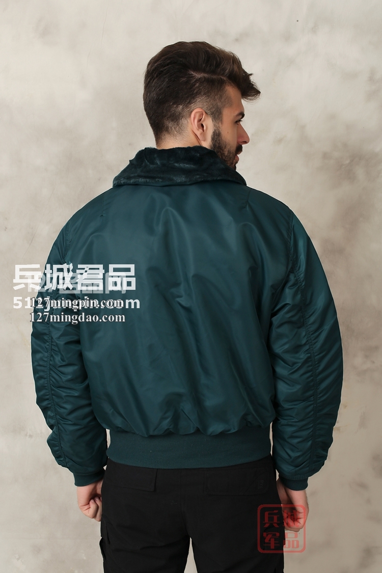 美国正品 alpha 阿尔法毛领男士保暖飞行夹克 B-15 普通版