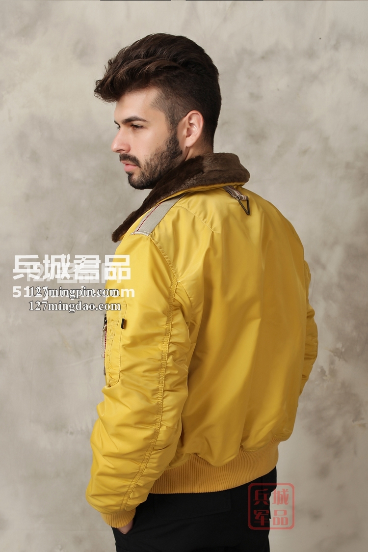 美国Alpha阿尔法Injector 喷射飞行夹克毛领棉服保暖