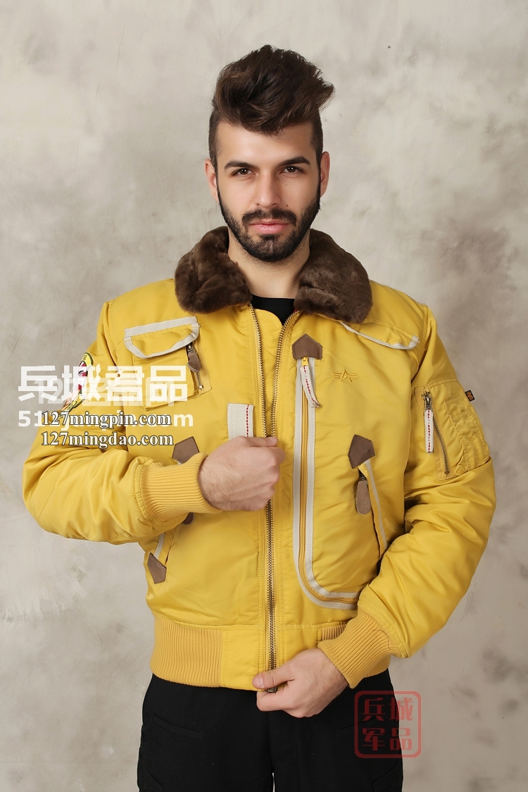 美国Alpha阿尔法Injector 喷射飞行夹克毛领棉服保暖