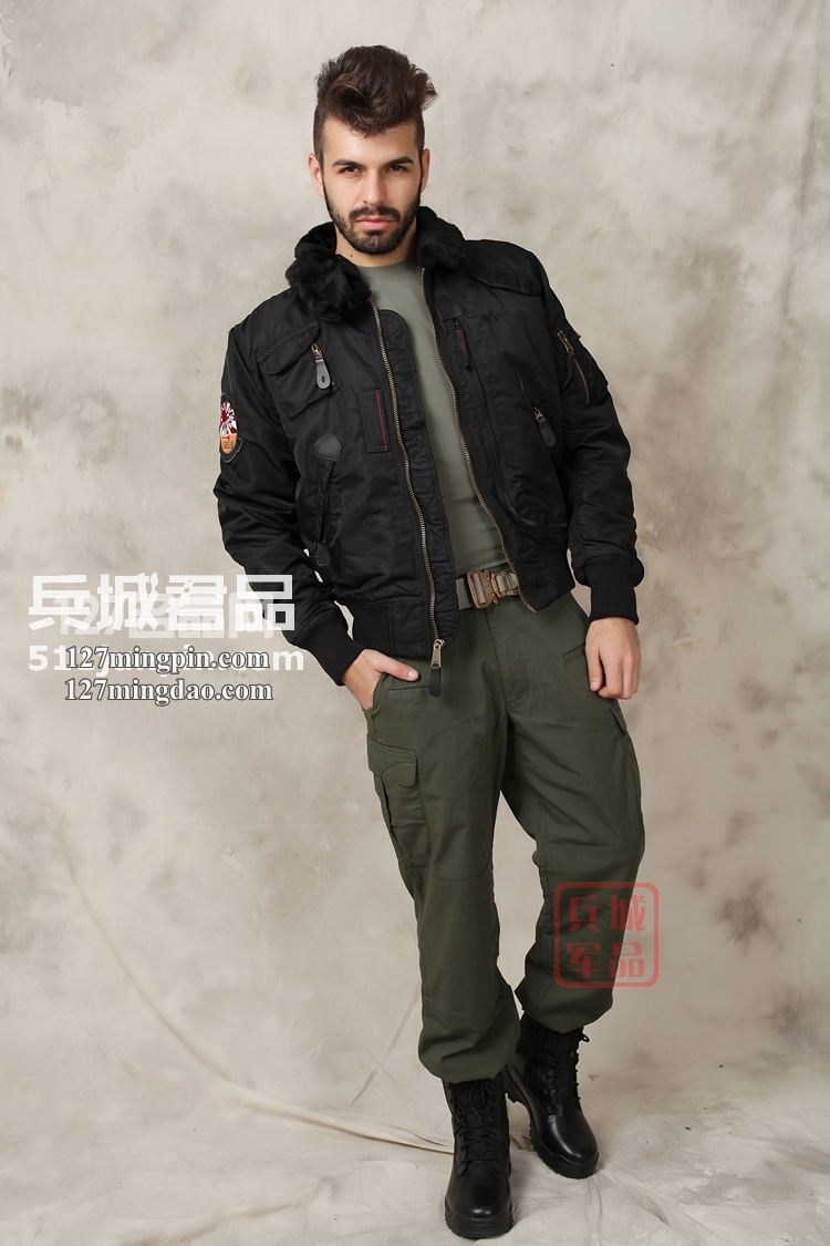 美国Alpha阿尔法Injector 喷射飞行夹克毛领棉服保暖
