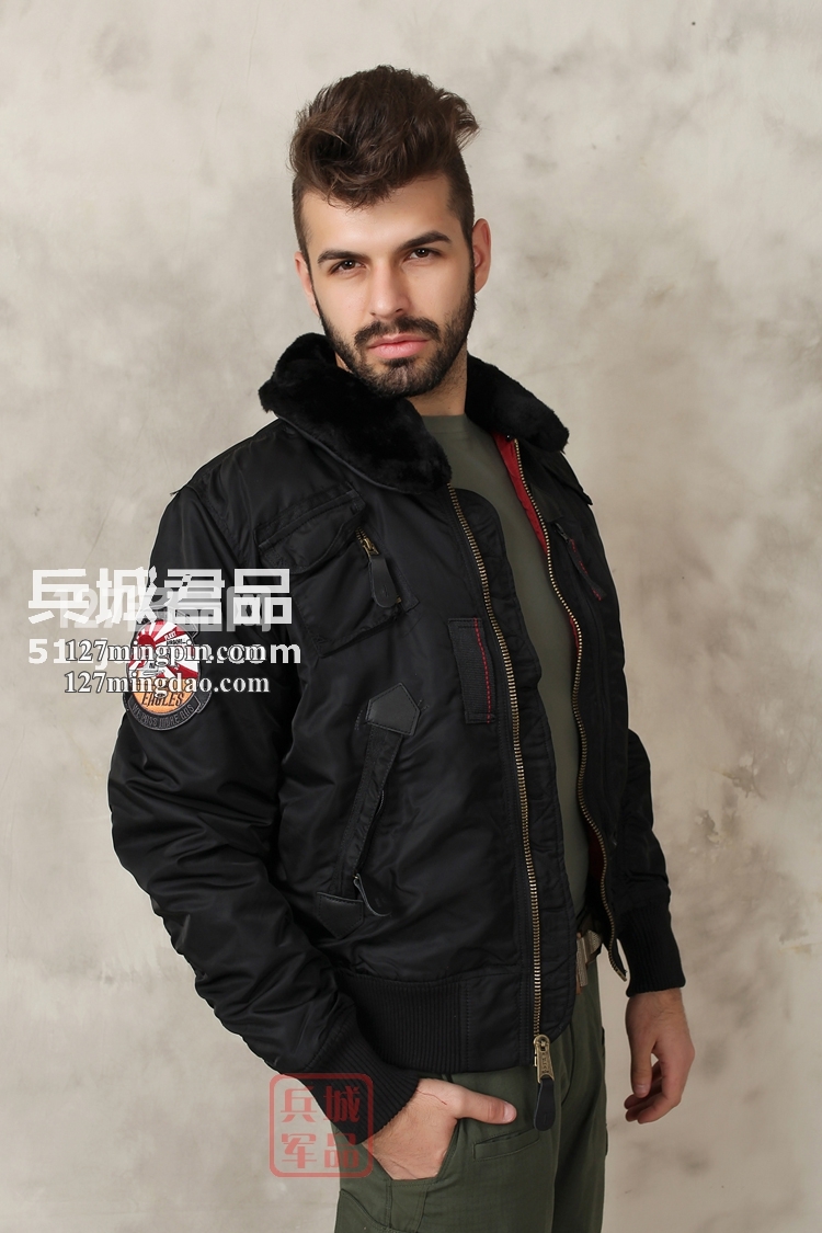 美国Alpha阿尔法Injector 喷射飞行夹克毛领棉服保暖