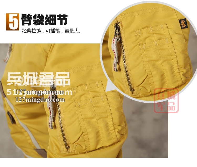 美国Alpha阿尔法Injector 喷射飞行夹克毛领棉服保暖