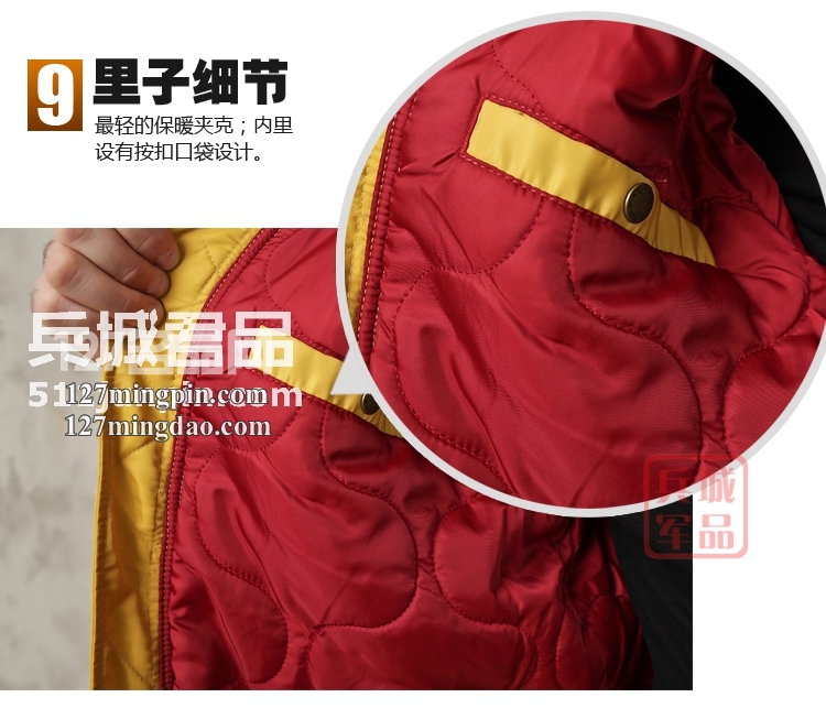 美国Alpha阿尔法Injector 喷射飞行夹克毛领棉服保暖