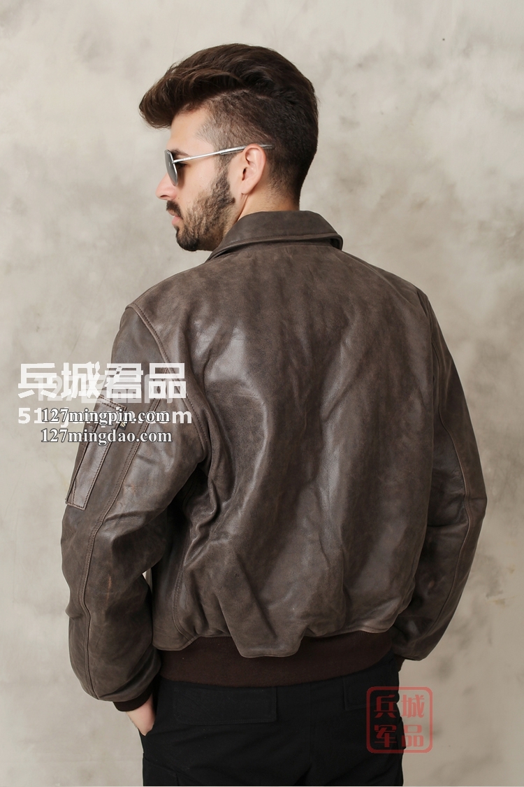 美国正品阿尔法Alpha CWU-45P复古版皮衣