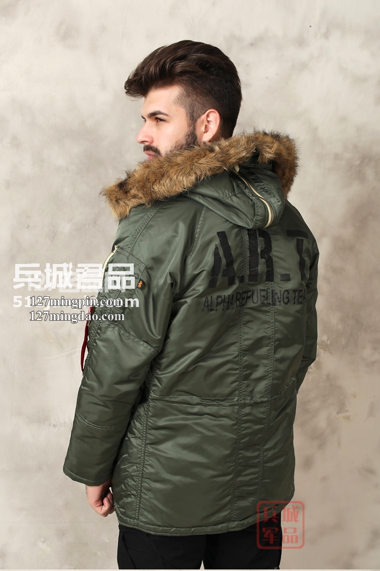 美国正品阿尔法Alpha N3B欧州特别版 ART 男士防寒大衣