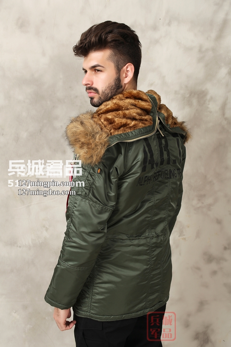 美国正品阿尔法Alpha N3B欧州特别版 ART 男士防寒大衣
