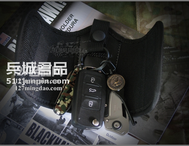 正品美国黑鹰BLACKHAWK!钥匙包静音尼龙钥匙包户外包钥匙扣44A6