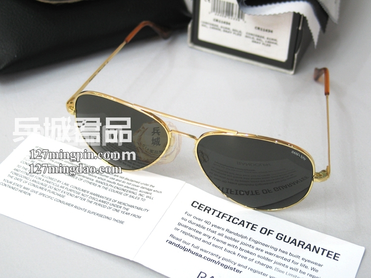 正品美国 Randolph兰道夫 协和机系列雷朋款 弯臂偏光镜 AGX镜