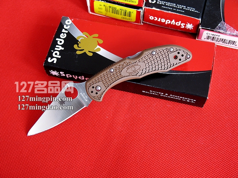 美国蜘蛛SPYDERCO C11FPBN棕色折刀 127名刀网 美国蜘蛛SPYDERCO C11FPBN棕色折刀 127名刀网