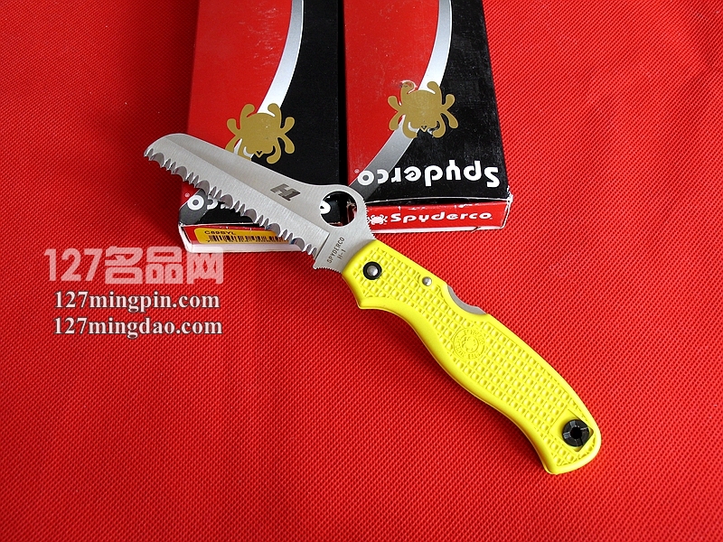 美国蜘蛛SPYDERCO C89SYL黄色柄水手全齿折刀 127名刀网 美国蜘蛛SPYDERCO C89SYL黄色柄水手全齿折刀 127名刀网