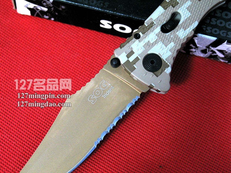 美国哨格TF-5 SOG索格 三叉戟闪电快开刀 沙漠版TF-5
