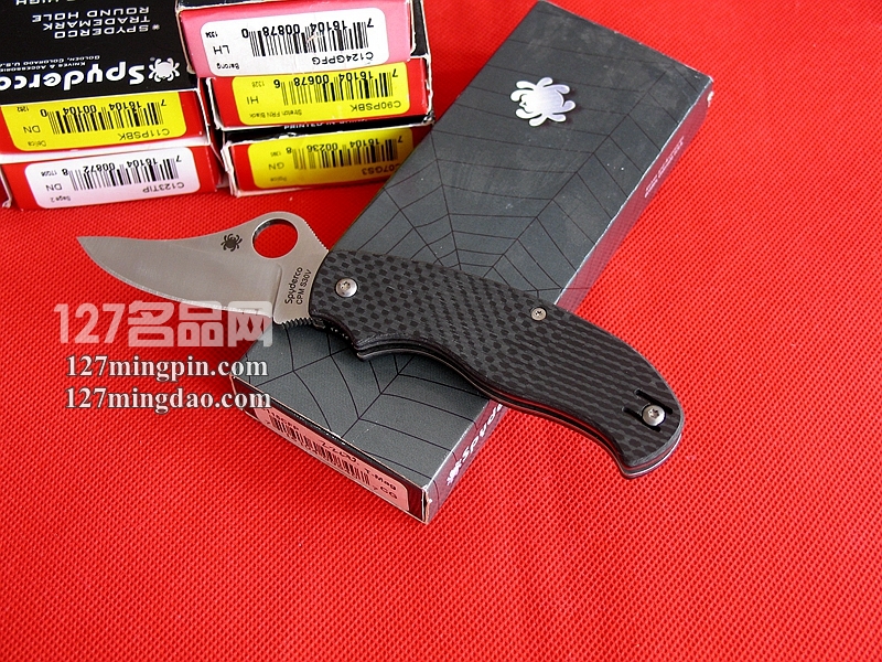 美国蜘蛛SPYDERCO C115CFP纤维柄磁性折刀 127名刀网 美国蜘蛛SPYDERCO C115CFP纤维柄磁性折刀 127名刀网