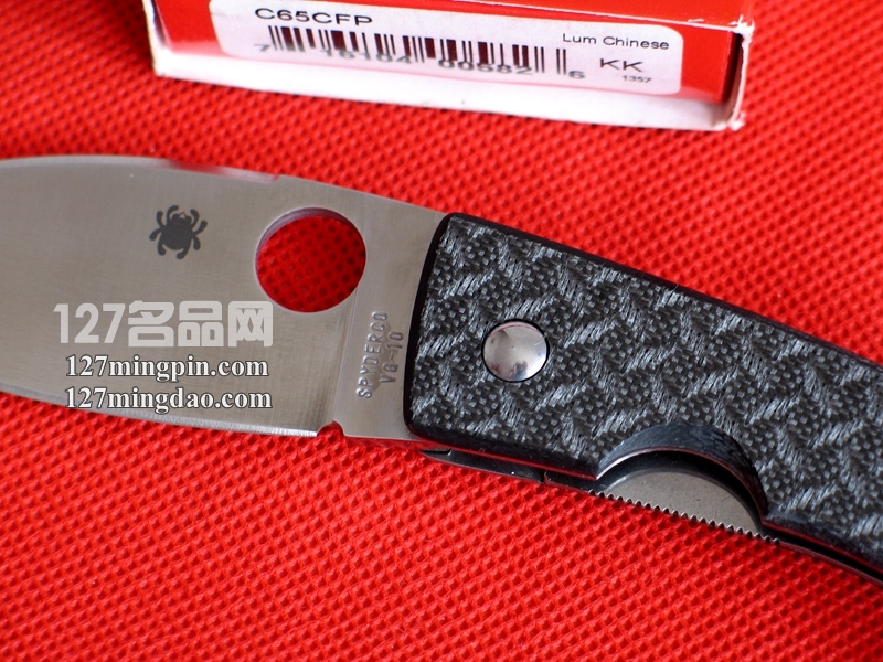 美国蜘蛛SPYDERCO C65CFP碳纤柄折刀  127名刀网