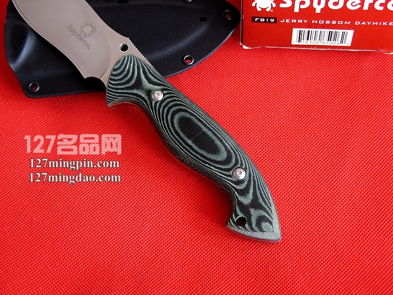美国SPYDERCO蜘蛛 FB19 战术直刀野营刀 127名品网