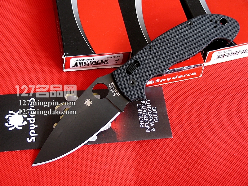 美国SPYDERCO 蜘蛛C95GPBBK2 马尼克斯2代军警版折刀 美国SPYDERCO 蜘蛛C95GPBBK2 马尼克斯2代军警版折刀
