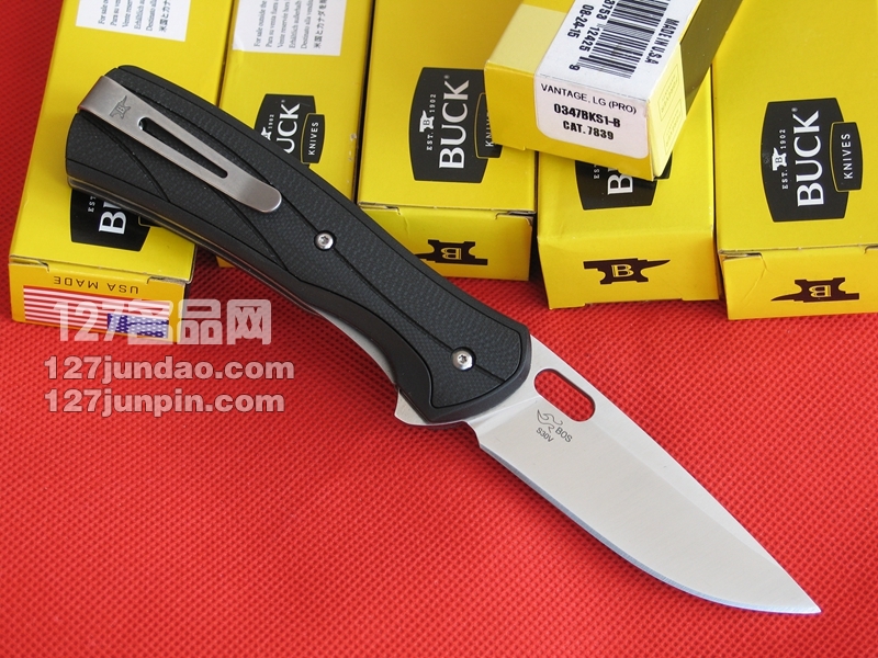 美国BUCK 巴克347BKS1 新版Bos热处理S30V钢折刀 名刀 