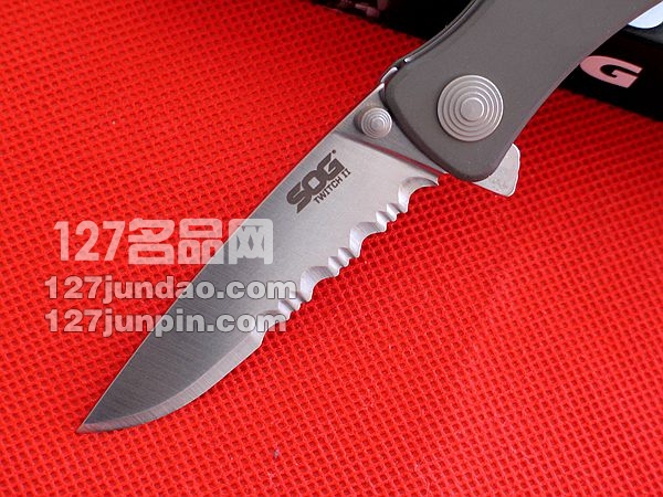 SOG哨格 美国索格 TWI98二代半齿助力小型快开刀 正品名刀 
