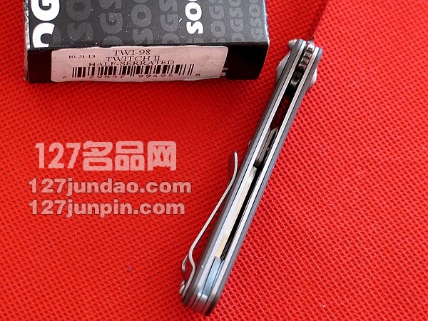 SOG哨格 美国索格 TWI98二代半齿助力小型快开刀 正品名刀 