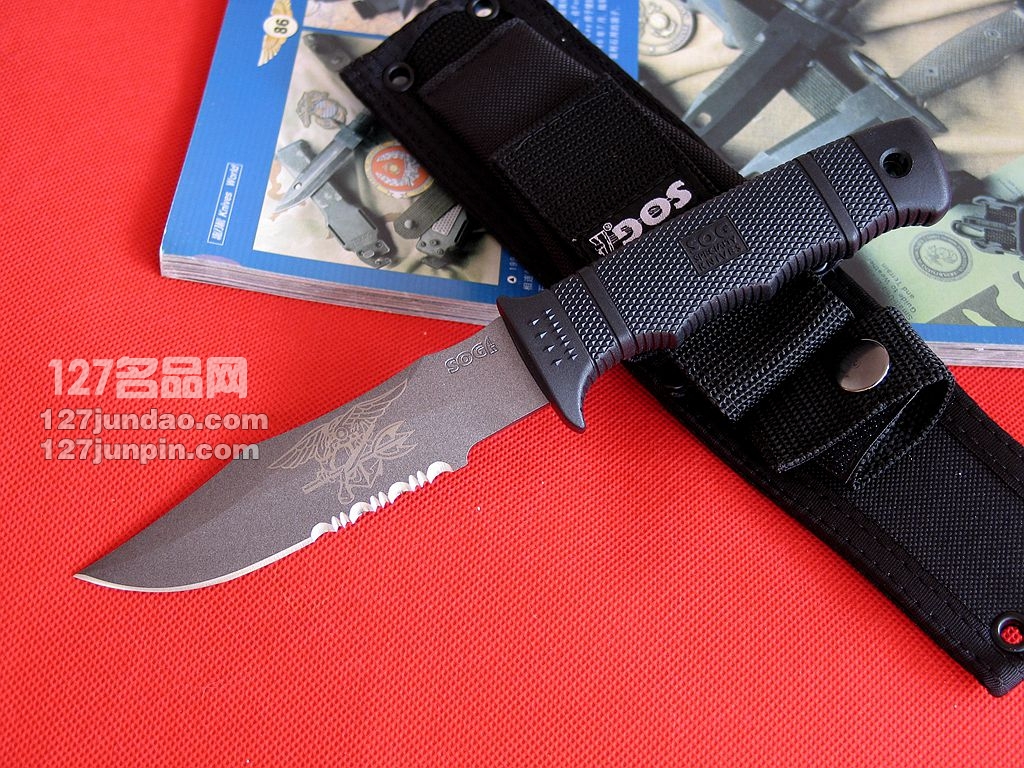 美国索格SOG哨格M37-N早期日本产海豹特别版战术直刀 127名刀 美国索格SOG哨格M37-N早期日本产海豹特别版战术直刀 127名刀