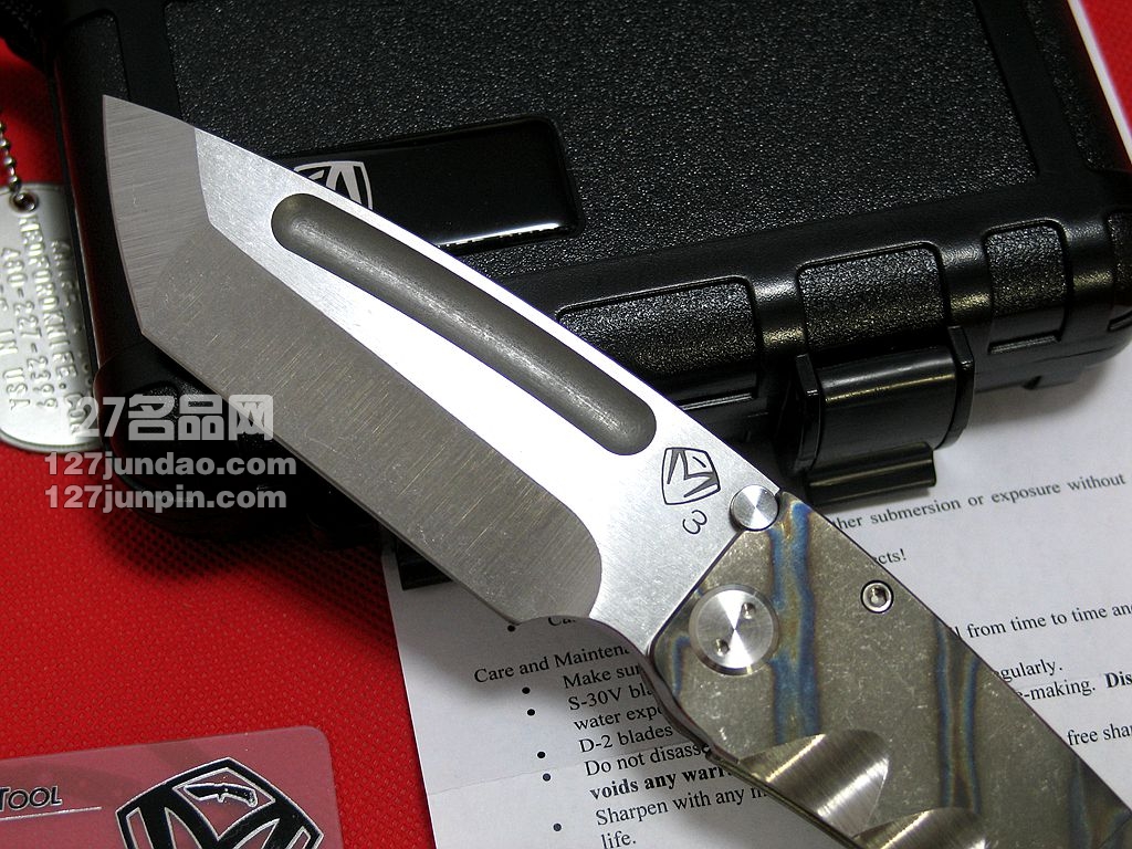 美国MKT MK073TT-03FL掠夺者 3V钢全钛柄特战队折刀 军刀  