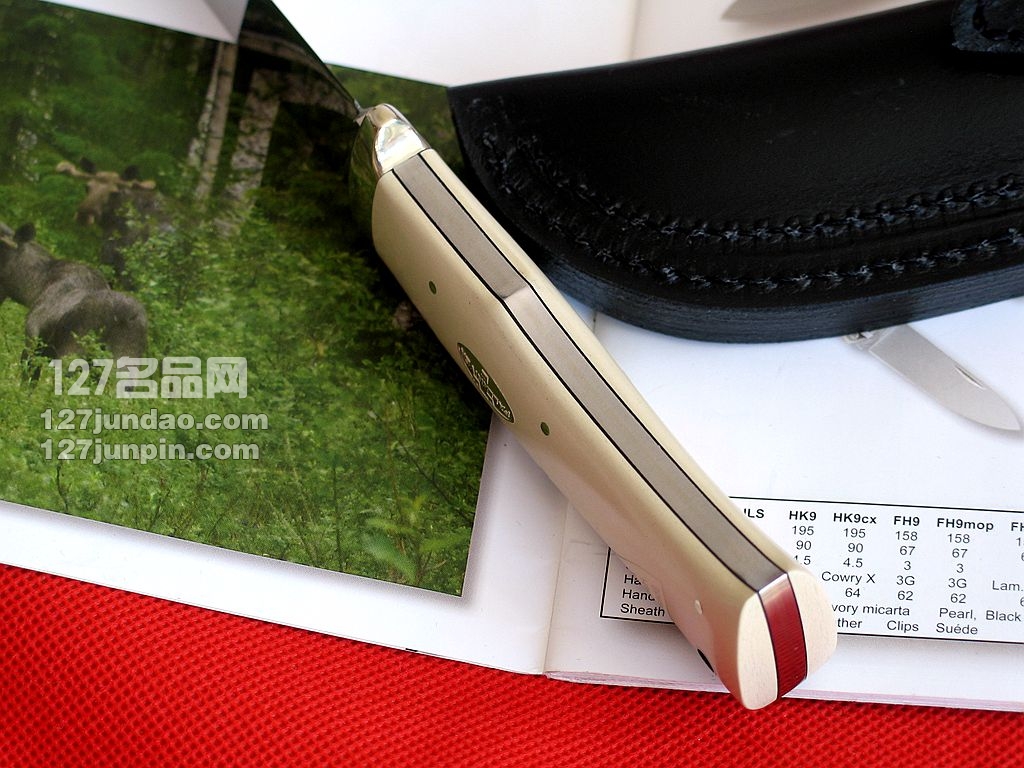瑞典Fallkniven FK HK9CXL 大马士革象牙micarta柄 福克尼文名刀