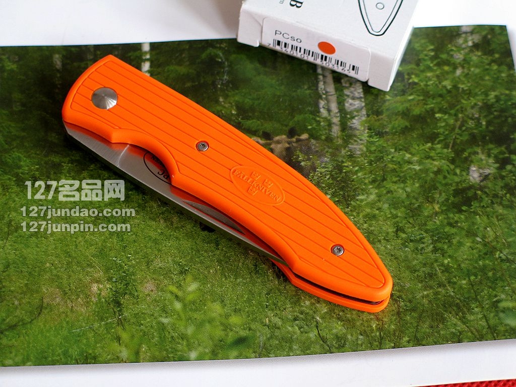 瑞典FK Fallkniven PCSO橘色轻量版超级折刀 福克尼文名刀 127名品