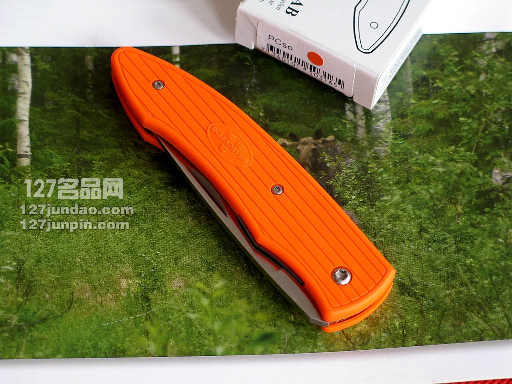 瑞典FK Fallkniven PCSO橘色轻量版超级折刀 福克尼文名刀 127名品