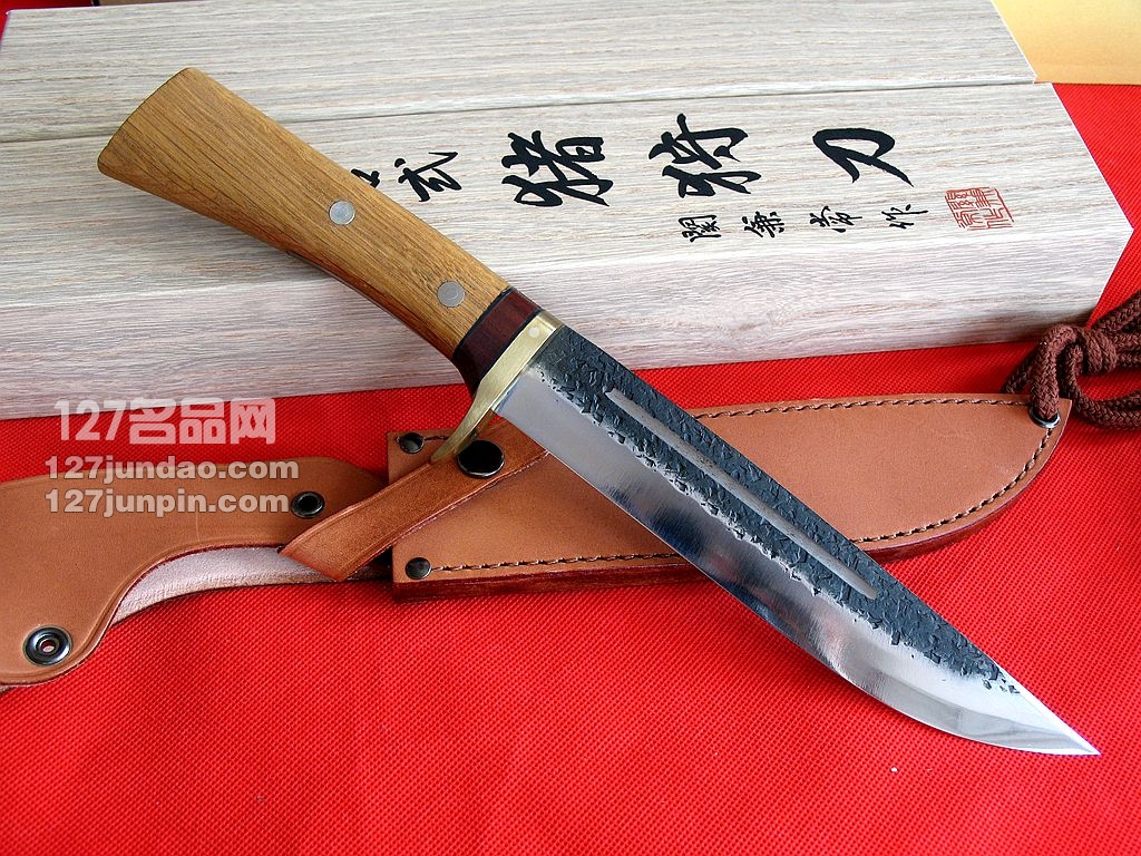 日本关兼常Kanetsune KB-144 白紙鋼狩猎刀日本刀 127名品网