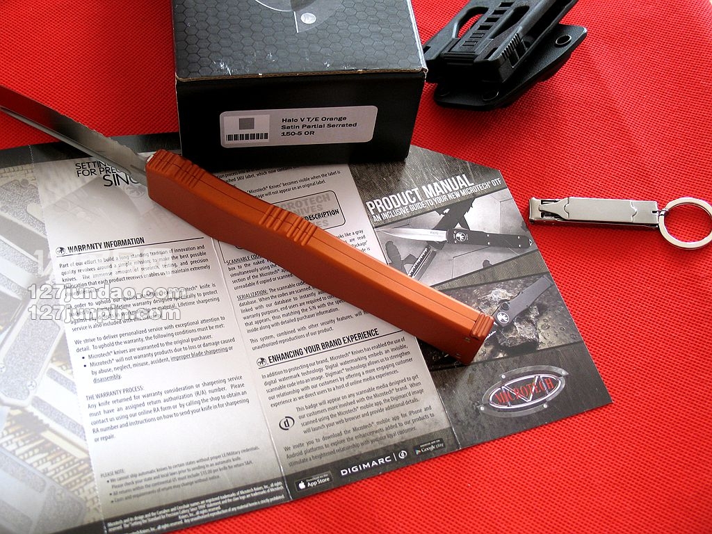 MICROTECH美国微技术 150-5OR超强弹力直跳 名刀 军刀 127名品