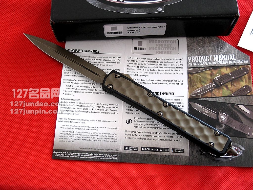 美国微技术MICROTECH 106-13圣蚂蚁青铜柄直跳刀 军刀 127名品网