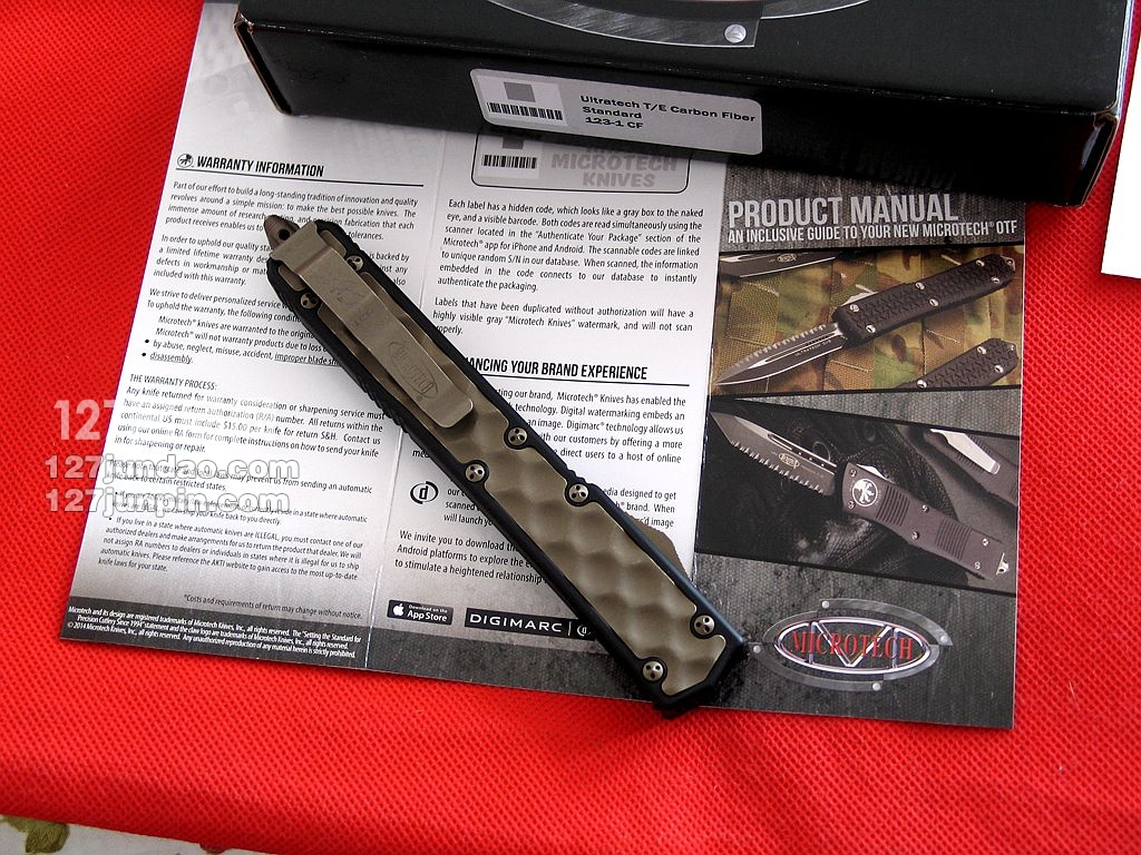美国微技术MICROTECH 106-13圣蚂蚁青铜柄直跳刀 军刀 127名品网