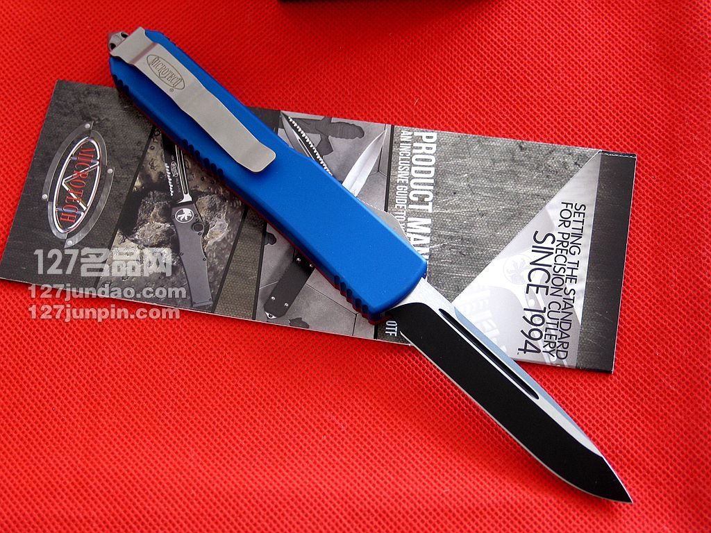 美国微技术MICROTECH 121-1FR双色单锋直跳刀 军刀 127名品网