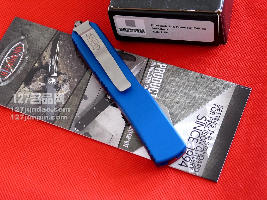 美国微技术MICROTECH 121-1FR双色单锋直跳刀 军刀 127名品网