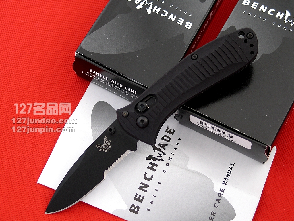 美国蝴蝶Benchmade 525SBK半齿战术折刀 127名品网 美国蝴蝶Benchmade 525SBK半齿战术折刀 127名品网