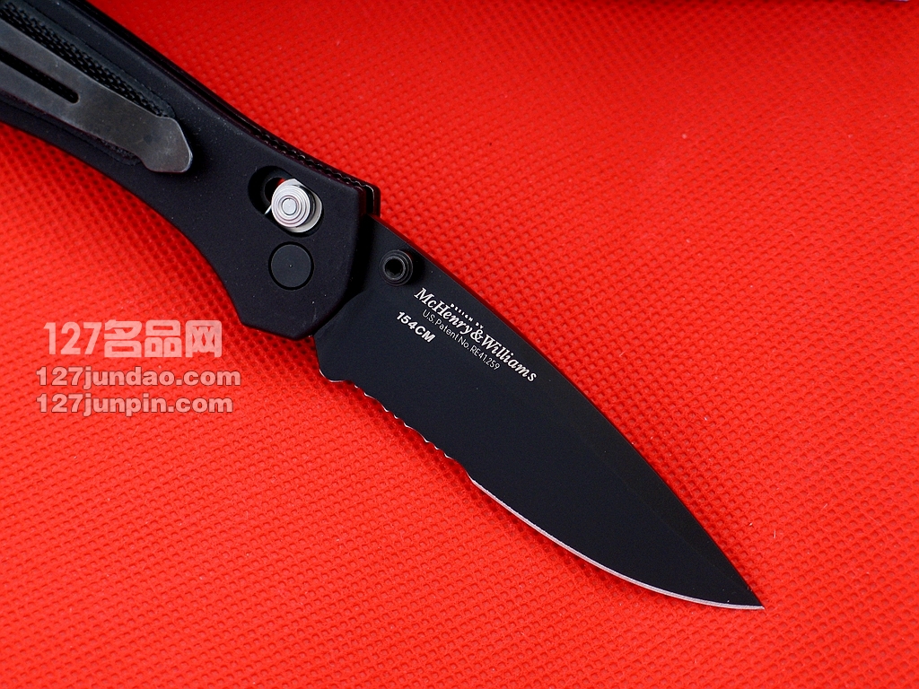 美国蝴蝶Benchmade 707SBK半齿折刀 127名品网 