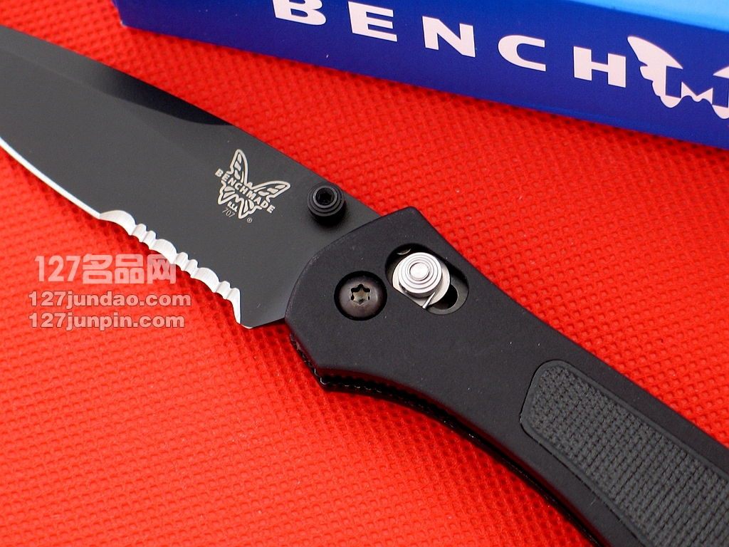 美国蝴蝶Benchmade 707SBK半齿折刀 127名品网 