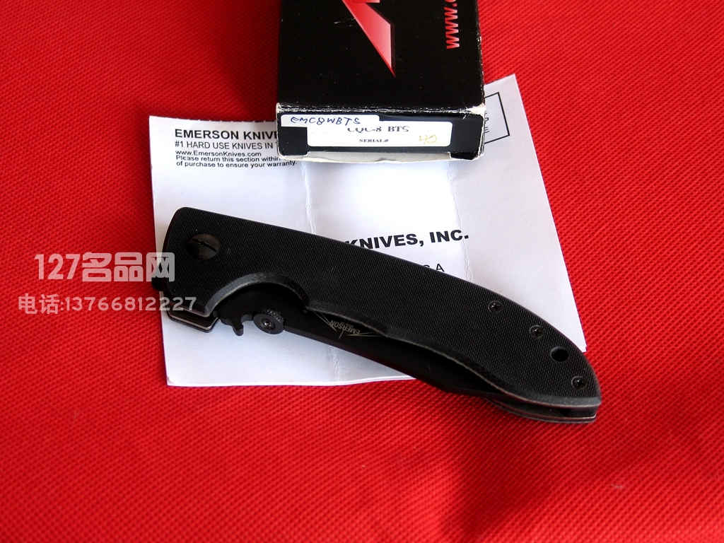 美国爱默森Emerson 爱莫生CQC-8BTS半齿战术折刀 名刀 127名品网