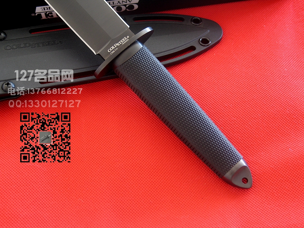 COLD STEEL美国冷钢13Q大班 3V钢双刃格斗刀军刀127名品 