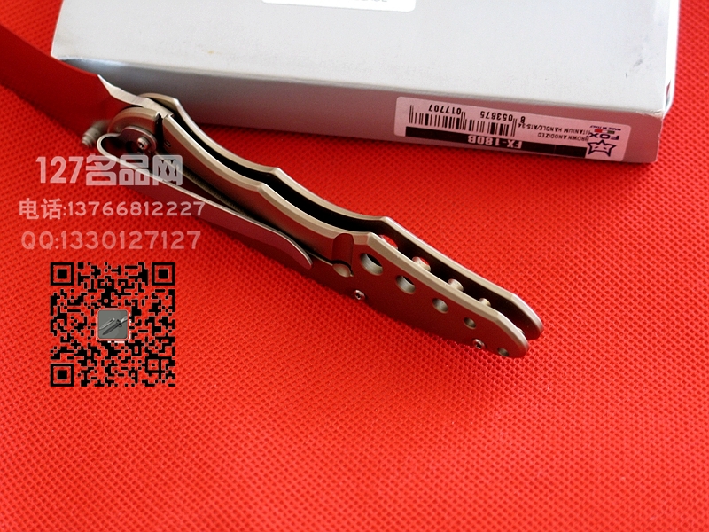 FOX意大利狐狸FX-180B钛柄ATS-34钢折刃127名品网 