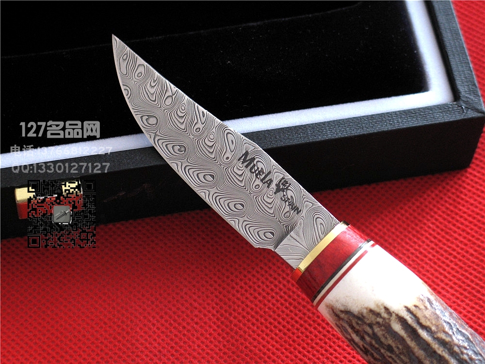 Muela西班牙鹿牌BW-6DAN小猎手大马士革钢狩猎刀127名品